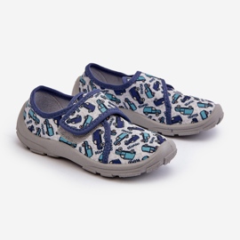 Pantuflas Infantiles Befado cierre adhesivo 974X529 Gris-Azul Marino 1