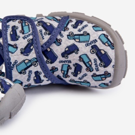 Pantuflas Infantiles Befado cierre adhesivo 974X529 Gris-Azul Marino 3
