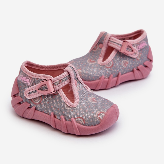 Pantuflas Infantiles Cómodas BEFADO 110N490 Gris y Rosa rosado 1