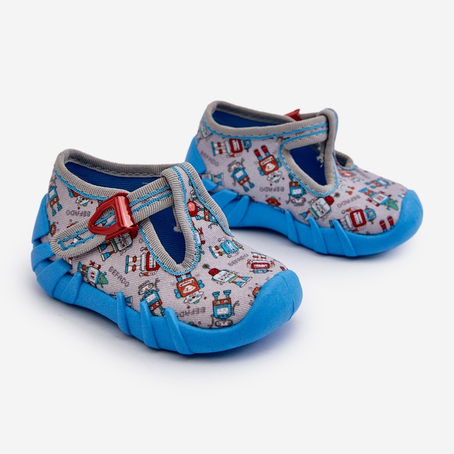 Pantuflas Infantiles Cómodas BEFADO 110N483 Azul-Gris 1