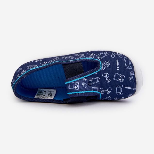 Pantuflas Infantiles Befado Zapatos 975X182 Azul Marino 1