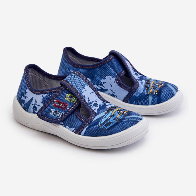 Pantuflas Infantiles cierre adhesivo Befado 911X022 Azul 1