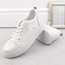 Deportivas slip-on mujer blancas Vinceza 13613 blanco 5