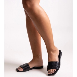 Chanclas negras con plantilla Hakimi acolchada. negro 1