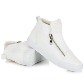 Lgm Zapatillas altas con cremallera blanco 1