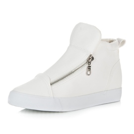 Lgm Zapatillas altas con cremallera blanco 2