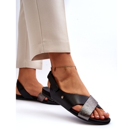 Zazoo 40141 Sandalias Piel Con Velcro, Negro 4