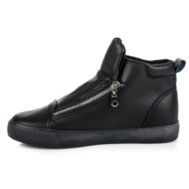Lgm Zapatillas altas con cremallera negro 1