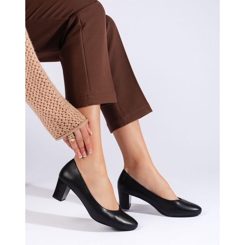 Sergio Leone Zapatos de salón negros elegantes para mujer. 1