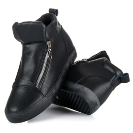 Lgm Zapatillas altas con cremallera negro 2
