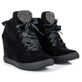 Vices New Collection Zapatillas atadas con una cinta negro 5