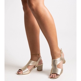 Sandalias de tacón con plantilla de piel Naderla. dorado 1