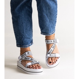 Sandalias plataforma blancas Big Star NN274A526 blanco 1