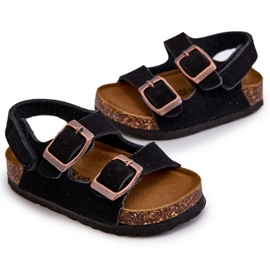Sandalias Infantiles con Plataforma de Corcho, Cierre con Velcro, Rorria Negra negro 6