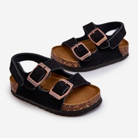 Sandalias Infantiles con Plataforma de Corcho, Cierre con Velcro, Rorria Negra negro 1