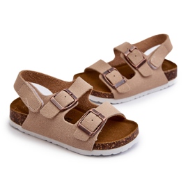 Sandalias de niña con plataforma de corcho, cierre con velcro, Beige Rorria 7
