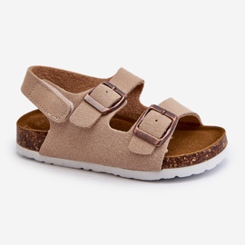 Sandalias de niña con plataforma de corcho, cierre con velcro, Beige Rorria 6