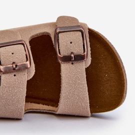 Sandalias de niña con plataforma de corcho, cierre con velcro, Beige Rorria 3