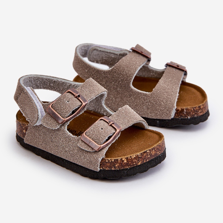 Sandalias Infantiles con Plataforma de Corcho, Cierre con Velcro, Gris Rorria 1 Sandalias Infantiles con Plataforma de Corcho, Cierre con Velcro, Gris Rorria 1