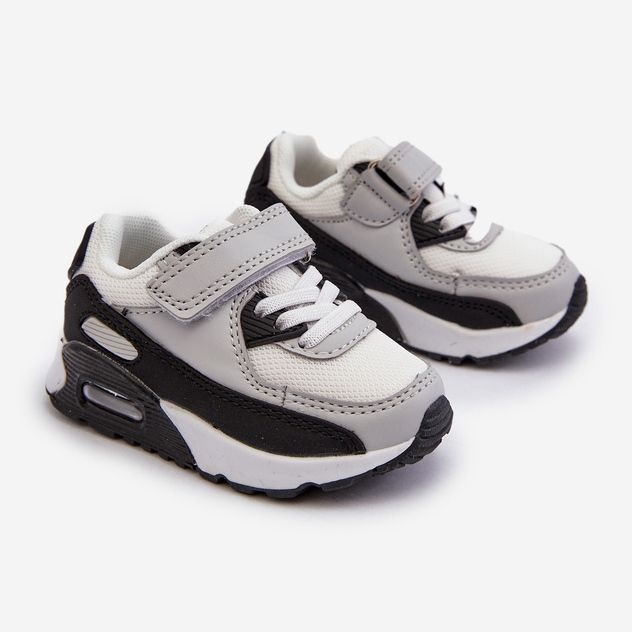 Zapatillas Infantiles Velcro Gris Krissandra 1