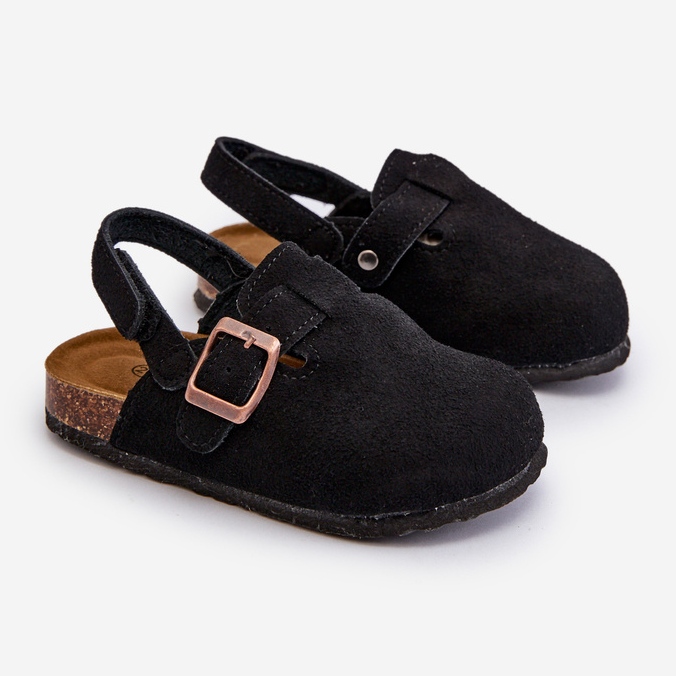 Chanclas para niños con plataforma de corcho, Negro Vulagia 1