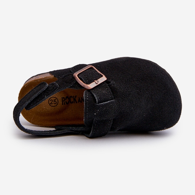 Chanclas para niños con plataforma de corcho, Negro Vulagia 2