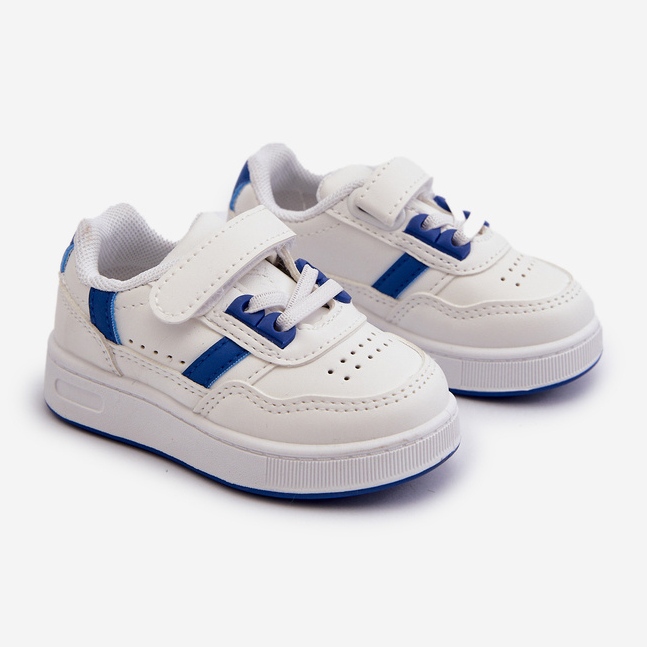Zapatillas Deportivas Clásicas Infantiles Marlin Blanco y Azul 1