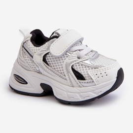 Zapatillas Deportivas Infantiles con Velcro Efona Blanca y Negra blanco 6