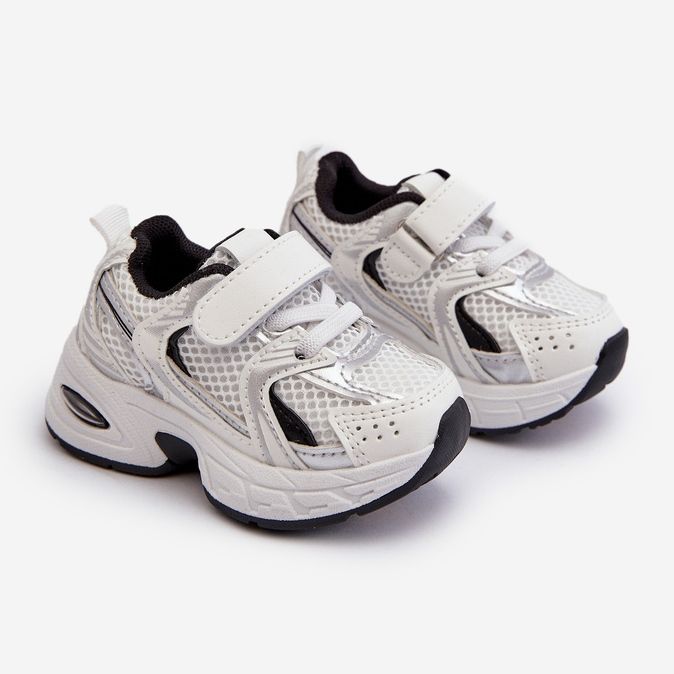 Zapatillas Deportivas Infantiles con Velcro Efona Blanca y Negra blanco 1