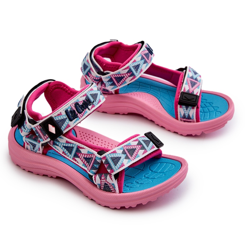 Sandalias de velcro de niñas Lee Cooper LCW-24-34-2600 Pink rosado 4 Sandalias de velcro de niñas Lee Cooper LCW-24-34-2600 Pink rosado 4