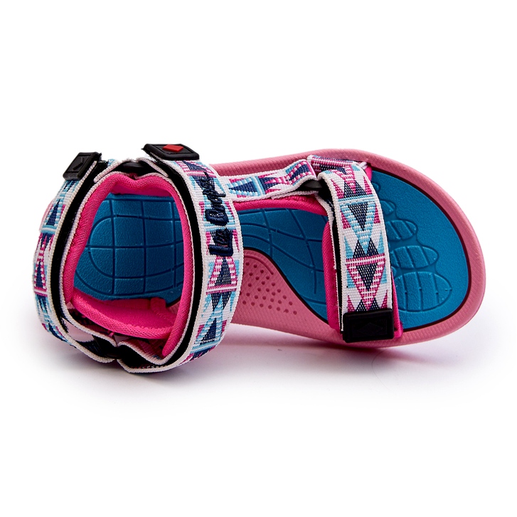 Sandalias de velcro de niñas Lee Cooper LCW-24-34-2600 Pink rosado 3