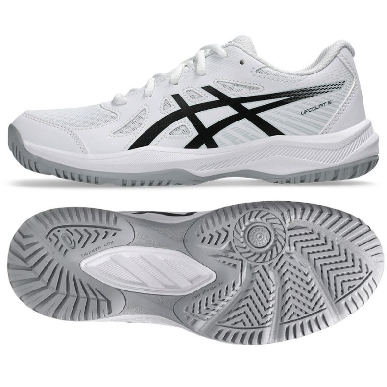 Zapatillas voleibol Asics Upcourt 6 Gs Jr 1074A045 101 blanco 1
