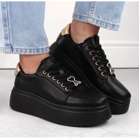 Vinceza W JAN313 Zapatos plataforma piel negro 3