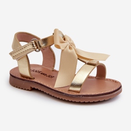 Sandalias infantiles con lazo de velcro dorado Joratia 5