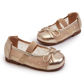 Bailarinas infantiles con lazo dorado Jellema 7