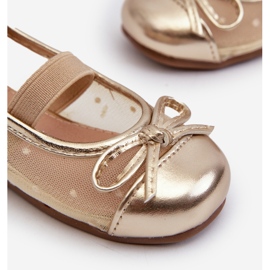 Bailarinas infantiles con lazo dorado Jellema 4