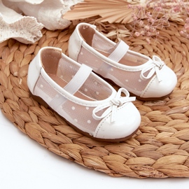 Bailarinas infantiles con lazo, blanco Jellema 4