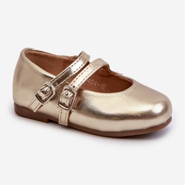 Bailarinas infantiles con tiras doradas Margenis dorado 5