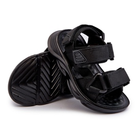 Sandalias de niña con cierre de velcro, Negro Orretta 6