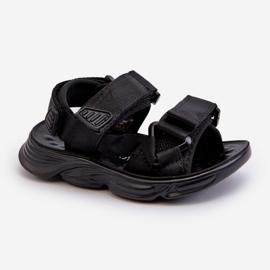 Sandalias de niña con cierre de velcro, Negro Orretta 5