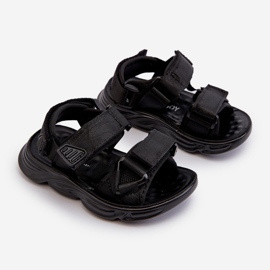 Sandalias de niña con cierre de velcro, Negro Orretta 1 Sandalias de niña con cierre de velcro, Negro Orretta 1