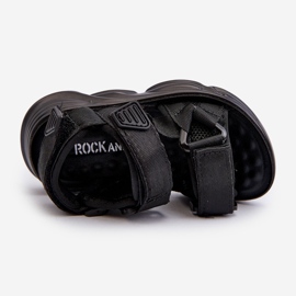 Sandalias de niña con cierre de velcro, Negro Orretta 2