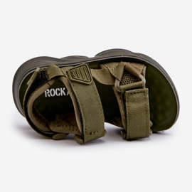 Sandalias infantiles con cierre de velcro, verde Orretta 2
