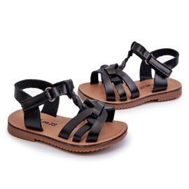 Sandalias de niña con cierre de velcro, Negro Marimona 5