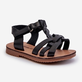 Sandalias de niña con cierre de velcro, Negro Marimona 1 Sandalias de niña con cierre de velcro, Negro Marimona 1