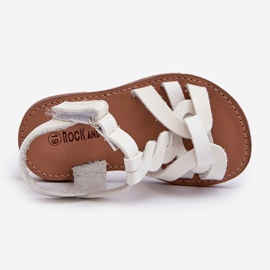 Sandalias de niña con cierre de velcro, Blanco Marimona 2