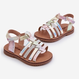 Sandalias Gladiadoras Infantiles con Cierre de Velcro, Multicolor Radovia 1