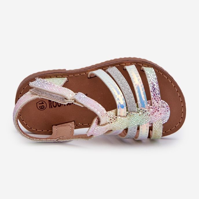 Sandalias Gladiadoras Infantiles con Cierre de Velcro, Multicolor Radovia 2