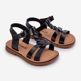 Sandalias de niña con cierre de velcro, Negro, Sarniema 1