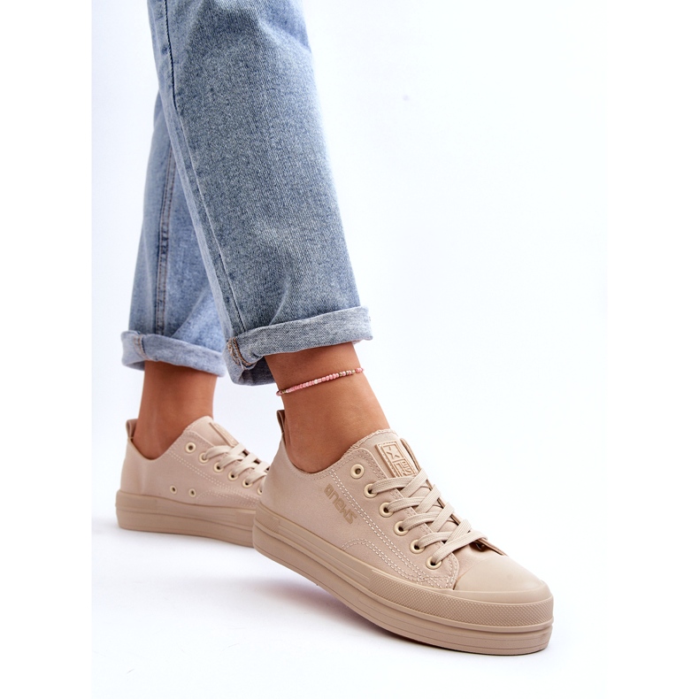 News Zapatillas Mujer De Tela Beige Staneva 4